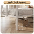 thumbnail image 4 of edx Twin Over Twin Metal Bunk Bed with Stairs & Safety Guardrails, Heavy-Duty Steel Frame, No Box Spring Needed, Space-Saving Bunk Beds, White, 4 of 7