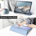 thumbnail image 6 of JETech Case for Samsung Galaxy Tab S9 FE+ / S9 FE Plus 12.4-Inch with S Pen Holder, Clear Transparent Hard PC Back, Protective Tri-Fold Stand Tablet Cover, Auto Wake/Sleep (Light Blue), 6 of 6