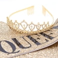 thumbnail image 4 of Crystal Tiara Birthday Crown and Sash for Birthday Decorations, 4 of 5