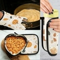 thumbnail image 5 of Yayeee Oven Mitts and Pot Holder Set of 2 Heat Resistant Kitchen Gloves Baking Hot Pad, Beige Fall Pumpkin, 5 of 5