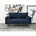 thumbnail image 2 of Uspridefurniture Hazen 57.8'' Velvet Square Arm Loveseat, Blue, 2 of 5