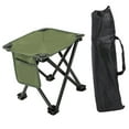thumbnail image 3 of Taburete plegable portátil para acampar, mini silla plegable, resistente, con bolsillo lateral y reposapiés para parques, viajes, patios y caminatas, 3 of 8