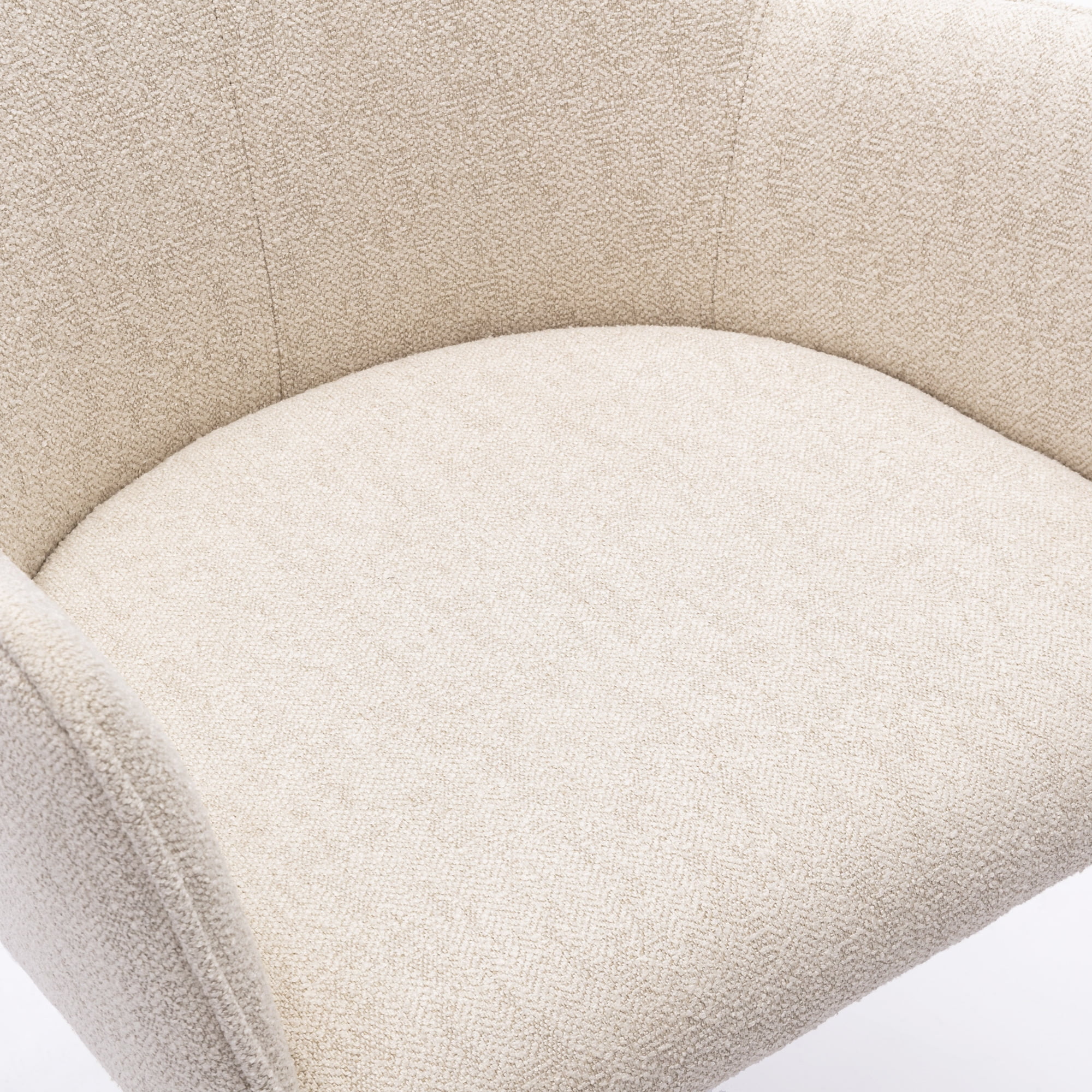 Zesthouse Linen Fabric Dining Chairs Set of 2, Modern Upholstered Small Accent Arm Chairs with Black Legs, Mid Century Comfy Chairs for Living Dining Room, Beige