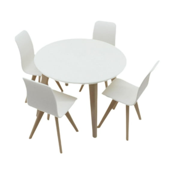 Silla de mesa para casa de muñecas,Juego de mesa y sillas de comedor en miniatura para casa de muñecas,Juego de mesa y sillas con muebles en miniatura para juegos de simulación,Muebles en