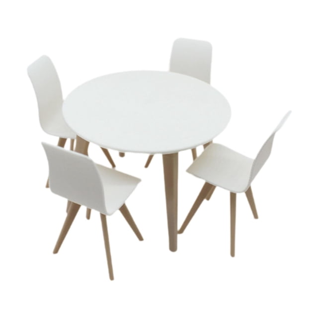 Silla de mesa para casa de muñecas,Juego de mesa y sillas de comedor en miniatura para casa de muñecas,Juego de mesa y sillas con muebles en miniatura para juegos de simulación,Muebles en