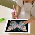 thumbnail image 2 of 5D DIY Kit Con Forma Especial Parcial Mariposa 30x30cm, 2 of 9