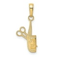 thumbnail image 3 of 14k Yellow Gold Comb and Scissors Charm Pendant, 3 of 4