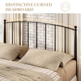 thumbnail image 3 of Sha Cerlin Full Size Metal Platform Bed Frame with Victorian Style Iron-Art Headboard and Footboard, Black, 3 of 9