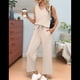 thumbnail image 4 of Conjuntos de 2 Piezas para Mujer, Conjuntos Verano, Conjuntos Estar por Casa, Blusas Cuello Alto, Pantalones Cortos Pierna , Conjuntos de Viaje para Vacaciones Albaricoque S, 4 of 8