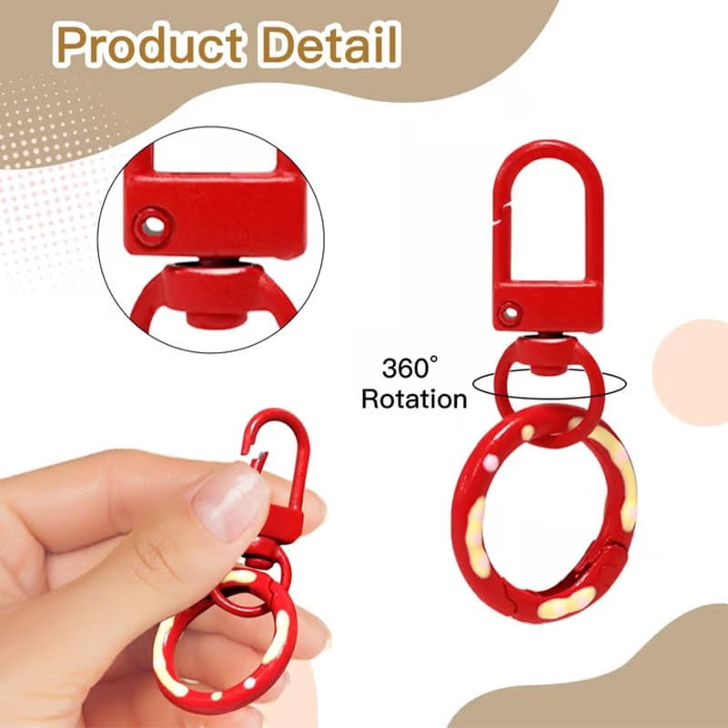 Candy Color Spring Keychain  Colorful Metal Lobster Claw Clasps with Spring Key Rings for DIY Crafts, Bag Charms, and Keychain Making for Crafters and Hobbyists