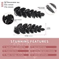 thumbnail image 3 of MIALLO 2 Pack Fashion Black Leaf Hair Barrettes, Bold Marquise Crystals Hair Clips for Birthday, Party and Daily Wear, 3 of 8