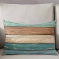 thumbnail image 3 of Teal Turquoise Throw Pillow Cover 20 x 36 Inch Decorative Pillow Cover Retro Farmhouse Wood Grain Brown Lumbar Pillowcase Seasonal Rectangle Cushion Case for Couch Sofa Bed Living Room, 3 of 7