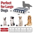 thumbnail image 2 of Navy Blue Vertical Stripe Large Rectangle Pet Bed, 2 of 5