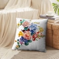 thumbnail image 4 of LALILO Throw Pillow Covers Watercolor Bold And Flowers Flower Cushion Cover 18" x 18", 2 Pack, 4 of 6