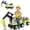 Green, variant on Gymax Kids Ride on Tractor 2-In-1 Ride on Push Car w/Detachable Trailer Rake Shovel Yellow