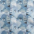 thumbnail image 1 of oneOone Viscose Jersey Grayish Blue Fabric Abstract Face Sewing Fabric By The Yard Printed Diy Clothing Sewing Supplies 60 Inch Wide, 1 of 7