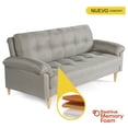 thumbnail image 2 of Sofá Cama Makora Salam con Memory Foam Color Gris Claro Lino Respaldo Reclinable de 3 Posiciones, 2 of 7