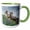Green/White, variant on 3drose, Usa, Utah. Two Bighorn Rams Grazing, Mount Timpanogos., 11oz Mug