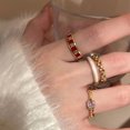 thumbnail image 2 of Anillo de apertura con esmalte que cae vintage para mujer, diseño de nicho único, anillo de dedo para pareja con sentido del lujo ligero y de alta calidad, 2 of 5