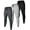 Black-Light Gray-Dark Gray, variant on BUYJYA 3 Piece Men's Cargo Sweatpants Casual Jogging Workout Pants with 4 Pockets for Running Gym Hiking