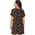 thumbnail image 2 of Bixox Bulldog with Sunglasses Pattern Women's Nightgown, Soft & Breathable Sleepwear, Round Neck Knee-Length Pajama Dress,Loungewear for Home & Sleep, 2 of 7