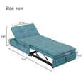 thumbnail image 4 of Aukfa Convertible Sleeper Sofa Chair Bed, 3-in-1 Pull Out Sleeper Chair with USB Port and Pocket for Living Room - Blue, 4 of 8
