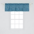 thumbnail image 2 of Ambesonne Nature Window Valance, Waves and Ships Cartoon, 54" X 18", Petrol Blue Jade Green, 2 of 3