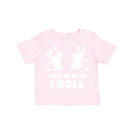 

Inktastic How I Roll Bowling Gift Toddler Boy or Toddler Girl T-Shirt