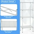 thumbnail image 4 of FDW Metal Shelving Storage Shelves Garage Shelving 4-Tier Adjustable Shelf 600 Lbs Total Bearing Capacity Multi-Functional Durable Easy, Chrome, 4 of 7