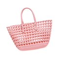 thumbnail image 1 of Bolso de mano tejido para mujer, elegante, portátil, con asa superior, para playa Rosa, 1 of 9