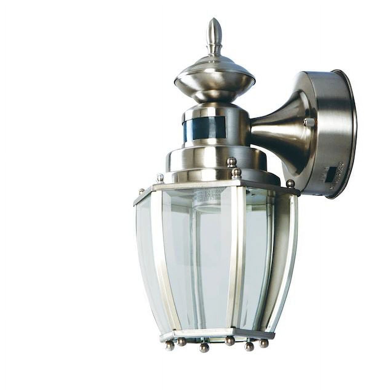 Harbor Breeze 1 Light 11.75 in Brushed Nickel Motion Sensor Outdoor Wall Light