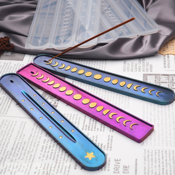 Ludlz Creative Sun Moon Phase Star Incense Stick DIY Epoxy Resin Casting Silicone Mold
