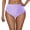 Purple, variant on High Waisted Swimsuit Bottoms for Women Drawstring Pleated Triangle Bikini Panties Beach Vacation Pool Party, Beige XXL
