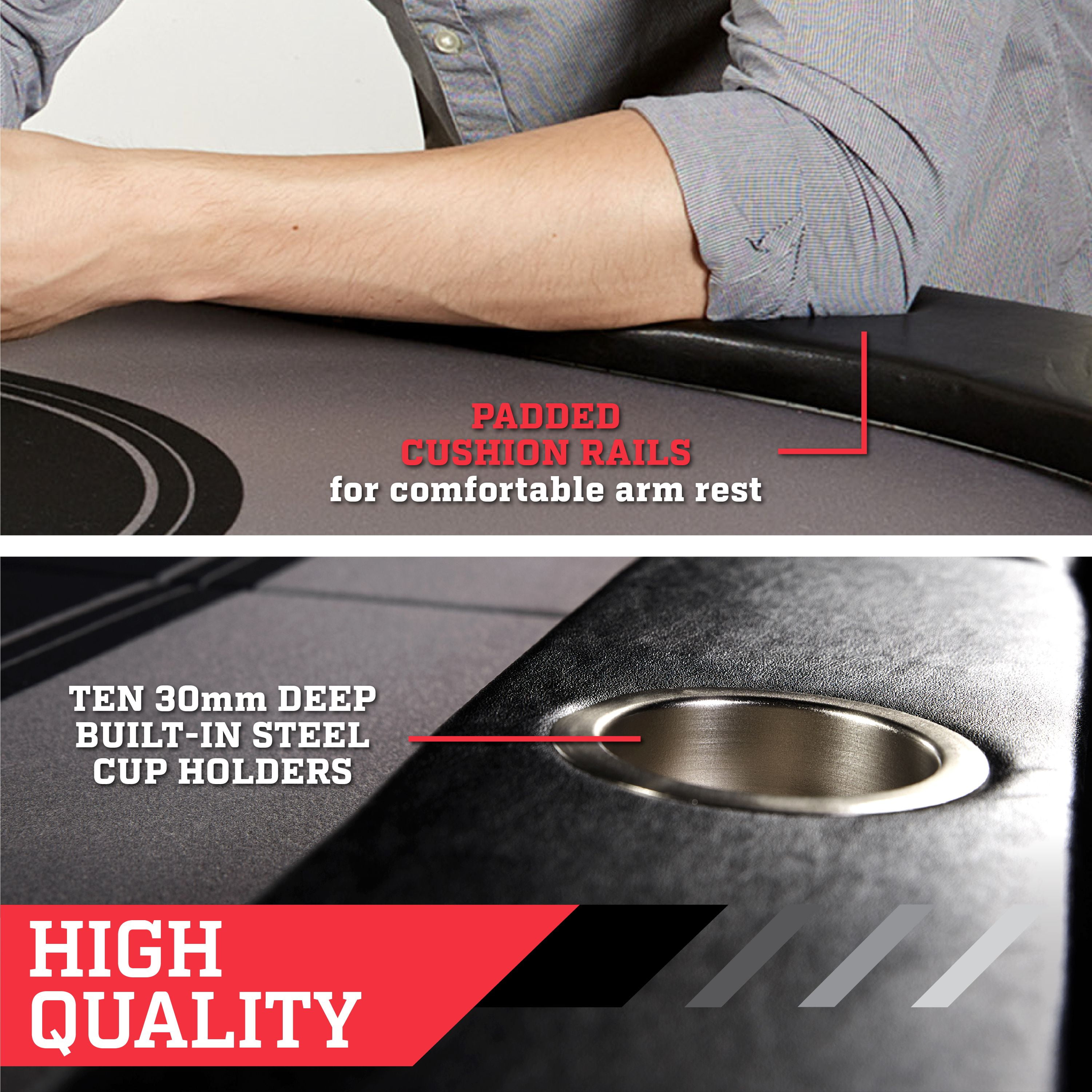 ESPN 10 Player Premium Poker Table With LED Lights Poker Equipment