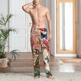 thumbnail image 6 of Lsque Butterflies And Flowers Painting Print Men's Pajama Pants, Lounge Pant - Comfortable Home Wear,Elastic Waistband, Stylish Design-X-Large, 6 of 9