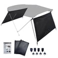 thumbnail image 1 of KNOX Bimini Top Privacy Sun Shade Kit, Front & Rear Panel Kit, Marine-Grade 420D Mesh, Modular Marine Shade System, Easy Clamp-On Installation, Fits 6ft Bimini Tops 91"-96", 1 of 7