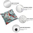 thumbnail image 4 of AWERP Cardinal Birds, Snowy Christmas Tree, Berries and Pine Cones 2-Piece Plush Pillowcase Set White, 4 of 6