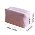 thumbnail image 3 of Bolsa de cosméticos | Organizador de brochas de maquillaje de pana | Neceser de viaje portátil | Múltiples compartimentos | Estuche de belleza con estilo | Poliéster | 18x11x7cm | 1 Pieza, 3 of 6