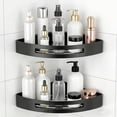 thumbnail image 1 of Esquinero para Baño Regadera, Estante de Ducha de Acero Inoxidable, Repisa Organizador con Barra para Toallas y Ganchos, Montaje en Pared (2 Paquetes), 1 of 7