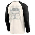 thumbnail image 3 of Men's Darius Rucker Collection by Fanatics Cream/Black Las Vegas Raiders Raglan Henley T-Shirt, 3 of 3