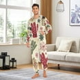 thumbnail image 4 of Christmas Gloves Cups Adult Onesie Pajamas Slim Fit Christmas One Piece Suit Pjs for Women and Men Hooded Zipper, 4 of 7