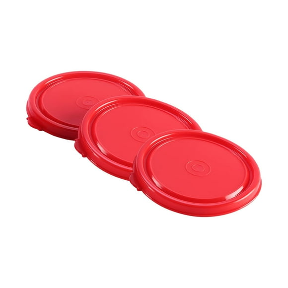 Oliveware Couvercles Hermétiques pour Conteneur Benny Ensemble de 3 Anti-Fuite Étanche pour 290ml, 450ml, 600ml Lave-Vaisselle et Congélateur Sûrs (Rouge)