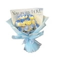 thumbnail image 2 of Ramo de flores de jabón artificial, arreglo floral para mujer, decoración romántica azul, 2 of 9