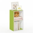 thumbnail image 3 of Pemberly Row Contemporary 2-Tier Open Shelf Bookcase in Green/White, 3 of 6