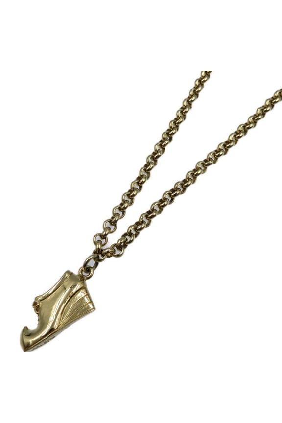 Pre-Owned Salvatore Ferragamo vintage metal gold shoe motif... (Good)