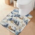 thumbnail image 2 of Yayeee Bath Rugs for Bathroom Floor Set of 2 Non Slip Fluffy Soft Absorbent Mat, Snowy Winter, 2 of 7