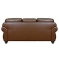 thumbnail image 4 of Sunset Trading Charleston 86" Top-Grain Leather Sofa in Chestnut, 4 of 5