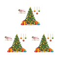 thumbnail image 3 of Bewildely Christmas PVC Wall Sticker Home Living Tree Wallpaper Room New Year Stickers Decoration Decals Xmas Supplies Door Bedroom Type1 NO1, 3 of 6