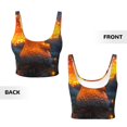 thumbnail image 5 of Fotbe Glowing Mushroom In Forest Pattern Womens' Sports Bra Longline Wirefree Padded with Medium Support Sports Moisture-Wicking Workou Vest,Tank Top-Large, 5 of 7