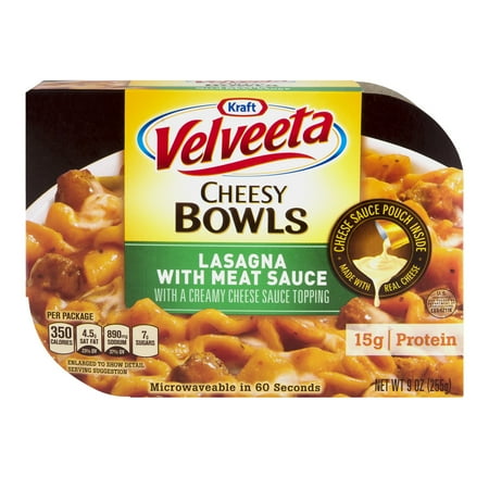 Velveeta Lasagna with Meat Sauce Cheesy Bowls 9 oz Tray ...